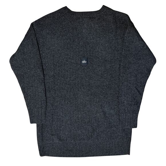 Alo Yoga Cashmere Plush Waffle Dress Dark Heather Grey Size XXS NWT Retail $398 - Picture 5 of 7